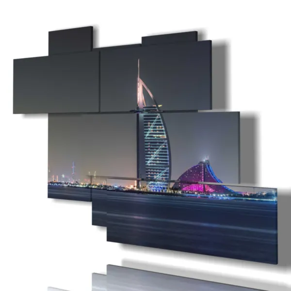 Print Dubai night photo