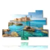 quadro con foto citta italia calabria le castella - version: 9 pannelli 183x121cm