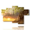 tree painting at sunset - version: 6 pannelli 136x91cm