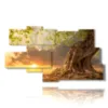 albero quadro al tramonto - version: 9 pannelli 180x103cm