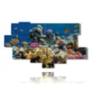 bild mit tropischen fischen - version: 11 pannelli 204x116cm
