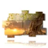 albero quadro al tramonto - version: 11 pannelli 182x115cm