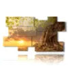 tree painting at sunset - version: 10 pannelli 186x105cm