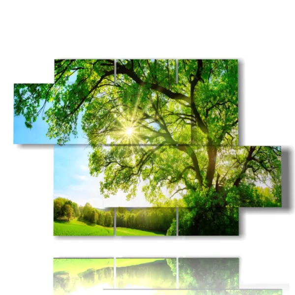 Paintings with modern trees