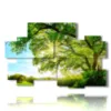 tableaux aux arbres modernes aux feuillages verts ensoleilles - version: 10 pannelli 176x115cm