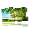 paintings with modern trees with sun kissed green foliage - version: 11 pannelli 184x104cm