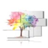 quadro con stampe alberi famosi vaporizzati di colori - version: 9 pannelli 171x108cm