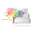 tableau d imprimes d arbres celebres vaporises de couleurs - version: 9 pannelli 180x103cm