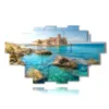 quadro con foto citta italia calabria le castella - version: 20 pannelli 258x152cm
