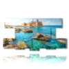 quadro con foto citta italia calabria le castella - version: 8 pannelli 186x97cm