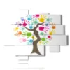 quadri moderni alberi astratti di mani - version: 12 pannelli 184x146cm
