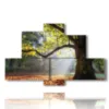 tableau arbres colores en automne - version: 6 pannelli 135x85cm