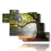 tableau arbres colores en automne - version: 7 pannelli 150x102cm