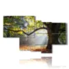 cuadro arboles de colores en otono - version: 7 pannelli 171x102cm