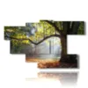 tableau arbres colores en automne - version: 7 pannelli 172x103cm