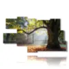 tableau arbres colores en automne - version: 9 pannelli 180x103cm