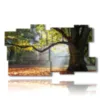 painting colored trees in autumn - version: 11 pannelli 184x104cm
