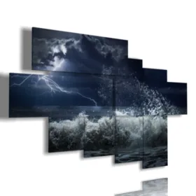 quadri di mare in tempesta nella notte magica