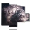 tableaux d orages sur le - version: 5 pannelli 104x90cm