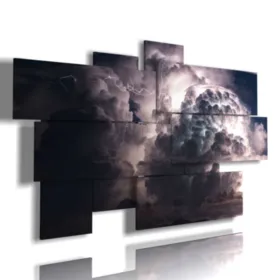 Gewitterbilder an der Wand