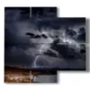 cuadro tormentas electricas por la noche - version: 4 pannelli 91x85cm