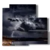 cuadro tormentas electricas por la noche - version: 5 pannelli 102x93cm