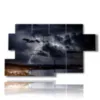 painting storms at night - version: 7 pannelli 157x90cm