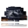 cuadro tormentas electricas por la noche - version: 9 pannelli 173x103cm