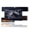 cuadro tormentas electricas por la noche - version: 9 pannelli 177x101cm
