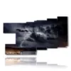tableau orages nocturnes - version: 9 pannelli 184x108cm