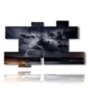 painting storms at night - version: 9 pannelli 187x110cm