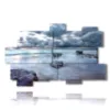 painting stormy sea coming - version: 11 pannelli 182x115cm