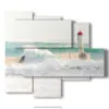 tableau le phare de la mer - version: 5 pannelli 104x90cm