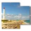 tableaux avec mer et phare dans une journee spectaculaire - version: 4 pannelli 91x85cm
