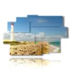 paintings with sea and lighthouse in a spectacular day - version: 9 pannelli 171x108cm