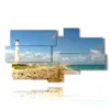 paintings with sea and lighthouse in a spectacular day - version: 8 pannelli 184x100cm