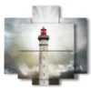 quadri con il faro illuminato - version: 5 pannelli 89x85cm