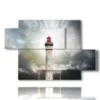 tableaux avec phare illumine - version: 5 pannelli 128x85cm
