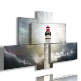 Cuadros con el faro iluminado