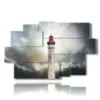 paintings with the lighthouse illuminated - version: 9 pannelli 171x108cm