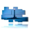 painting lighthouse tower with night light - version: 8 pannelli 171x100cm