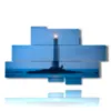 painting lighthouse tower with night light - version: 8 pannelli 184x107cm