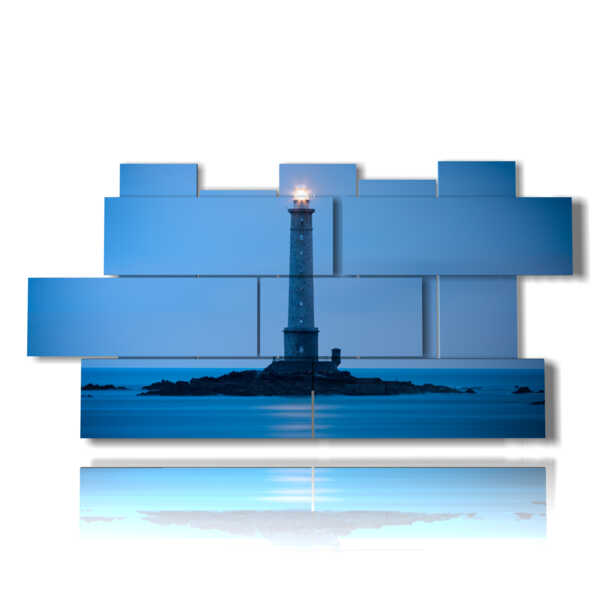 painting lighthouse tower with night light