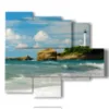 famous paintings lighthouse by day - version: 5 pannelli 104x90cm