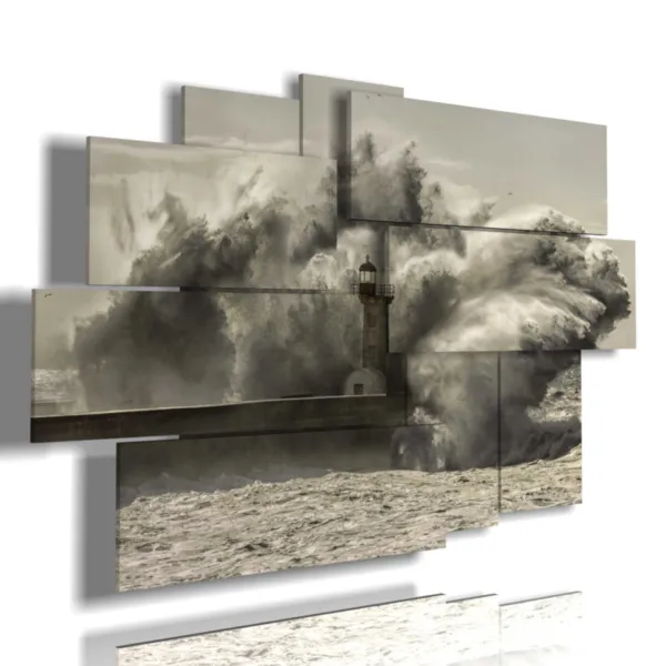 Cuadros con faro resistente a la tormenta
