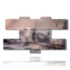 painting lighthouse in spectacular storm - version: 7 pannelli 176x102cm