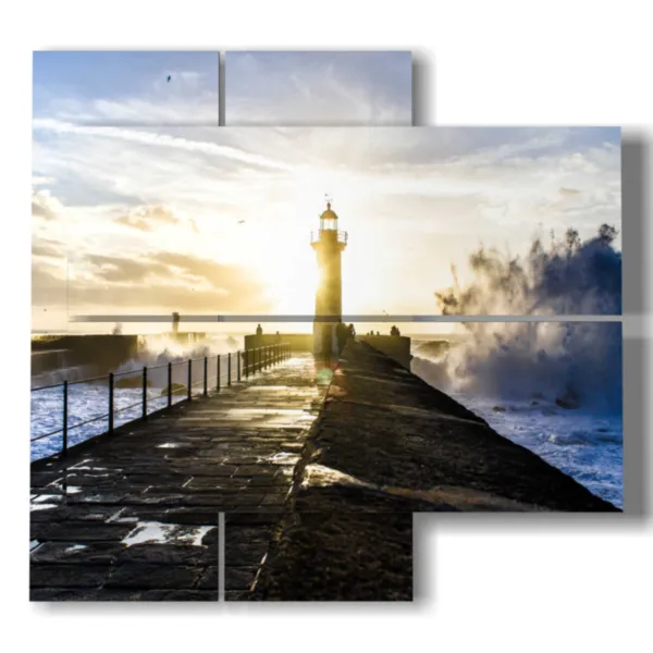 quadri di fari sul mare