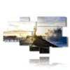 paintings of lighthouses on the sea upon awakening - version: 9 pannelli 189x110cm