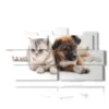 tableaux avec des amis chiens et chats - version: 11 pannelli 197x106cm