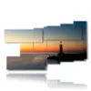 bild leuchtturm im meer mit flachem meer bei sonnenuntergang - version: 9 pannelli 184x108cm